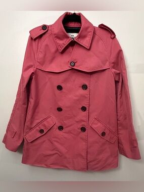 Coach Double-Breasted Trench Coat in Rose Pink